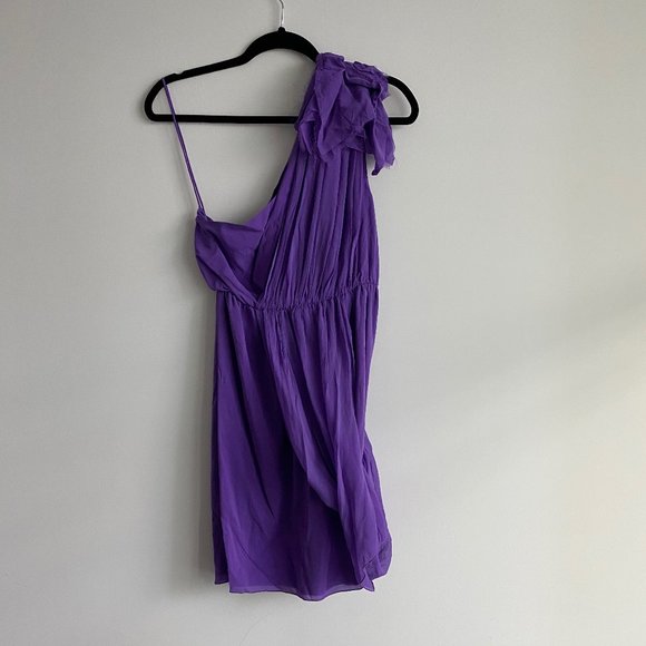 ALICE + OLIVIE Purple Chiffon Dress - Picture 3 of 5